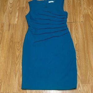 Calvin Klein Teal Midi Dress. Size 6.